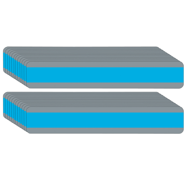 Solve common reading difficulties like reversing letters, transposing letters or losing your place with Ashley Productions Double Wide Reading Guide Sentence Strips. Each strip boasts a transparent window to easily keep track of print.  Designed to aid students and adults with the following difficulties: skipping words, skipping lines, reversing letters, transposing letters, losing your place, re-reading lines, squinting, concentration, comprehension, red/watery eyes and reading fatigue.  Easily track print through the transparent tinted window.  Sold as a pack of 24 reading guides.