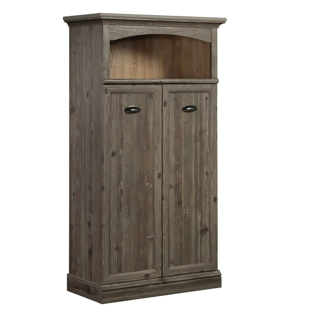 SAUDER WOODWORKING CO. 434929 Sauder Sonnet Springs 34inW 2-Door Accent Storage Cabinet, Pebble Pine/Khaki Pine