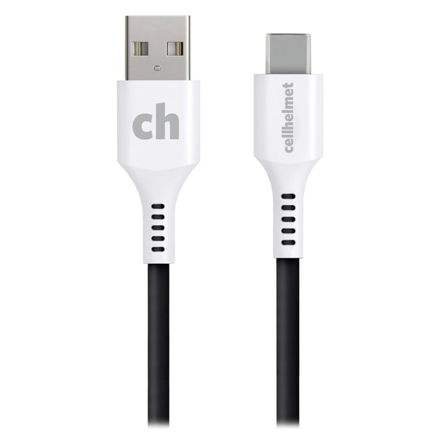CELLHELMET CABLE-C-A-3-R-G  Charge And Sync USB-C To USB-A Round Cable, 3', Gray