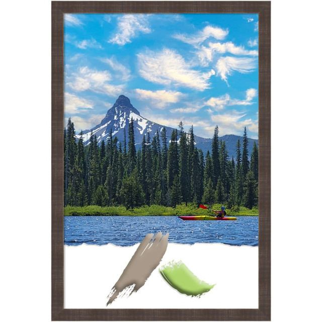 UNIEK INC. A42707344994 Amanti Art Wood Picture Frame, 26in x 38in, Matted For 24in x 36in, Whiskey Brown Rustic UNIEK INC. A42707344994 Amanti Art Wood Picture Frame, 26in x 38in, Matted For 24in x 36in, Whiskey Brown Rustic
