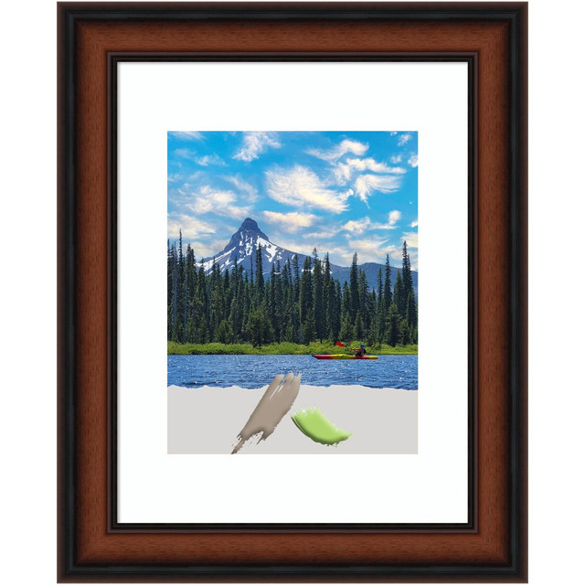 UNIEK INC. A42708300867 Amanti Art Narrow Wood Picture Frame, Opening Size 11in x 14in, Matted To 8in x 10in, 14in x 17in, Cyprus Walnut
