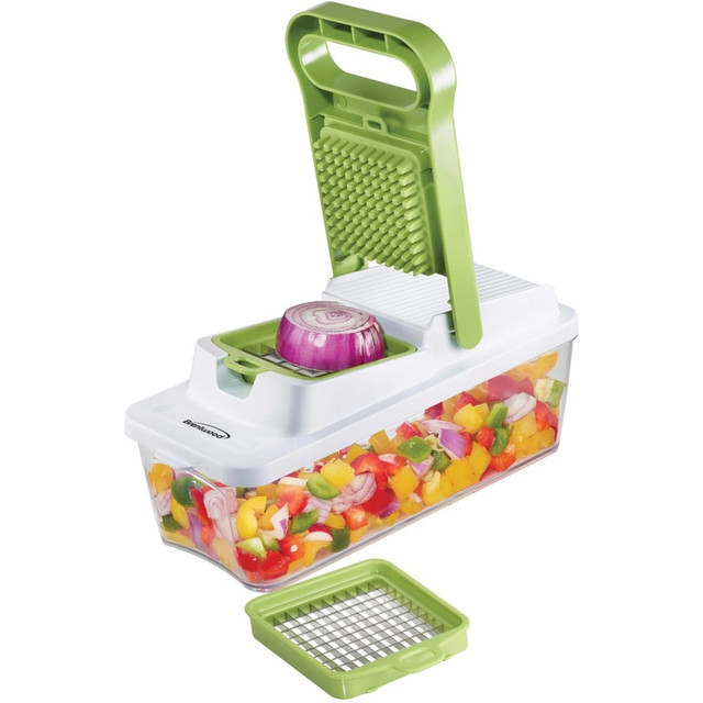 BRENTWOOD APPLIANCES, INC. KA-5022G Brentwood Food Chopper and Vegetable Dicer With 6.75 Cup Storage Container and Stainless Steel Blades, White BRENTWOOD APPLIANCES, INC. KA-5022G Brentwood Food Chopper and Vegetable Dicer With 6.75 Cup Storage Container and Stainless Steel Blades, White