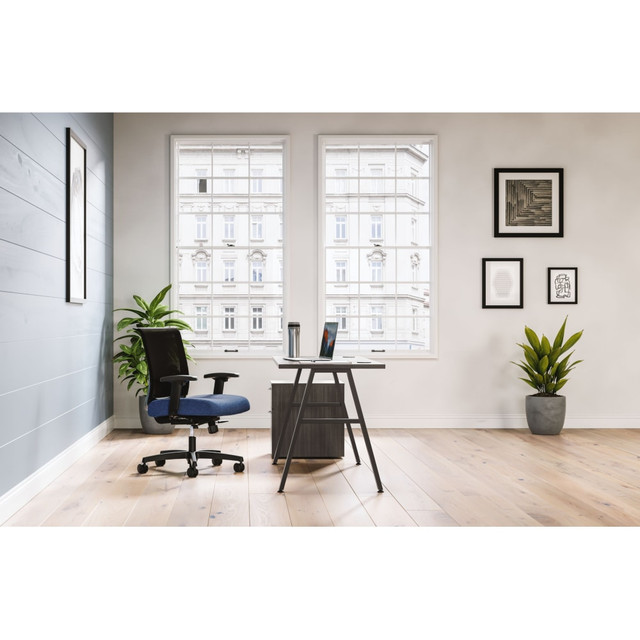 HON HONMOD157  Mod 60inW Table Writing Desk With Mobile Storage, 60inW, Black/Slate Teak HON HONMOD157  Mod 60inW Table Writing Desk With Mobile Storage, 60inW, Black/Slate Teak