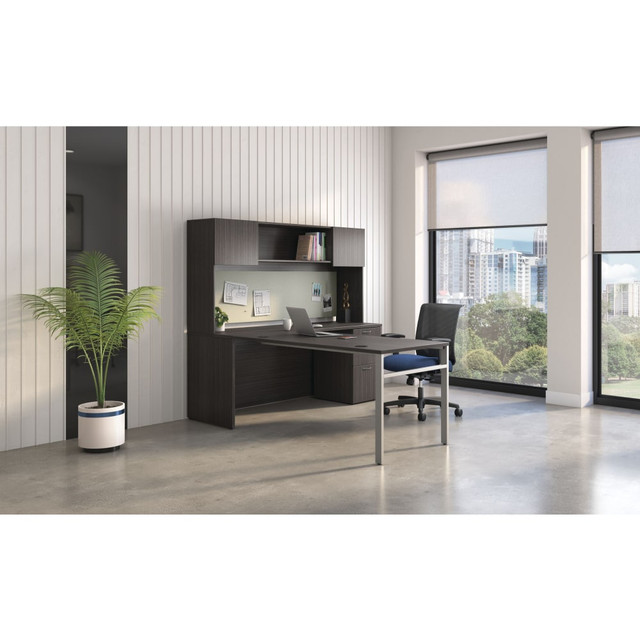 HON HONMOD124 Mod 60inW Executive Computer Desk Workstation With Storage, Java Oak/Cool Neutral/Silver HON HONMOD124 Mod 60inW Executive Computer Desk Workstation With Storage, Java Oak/Cool Neutral/Silver
