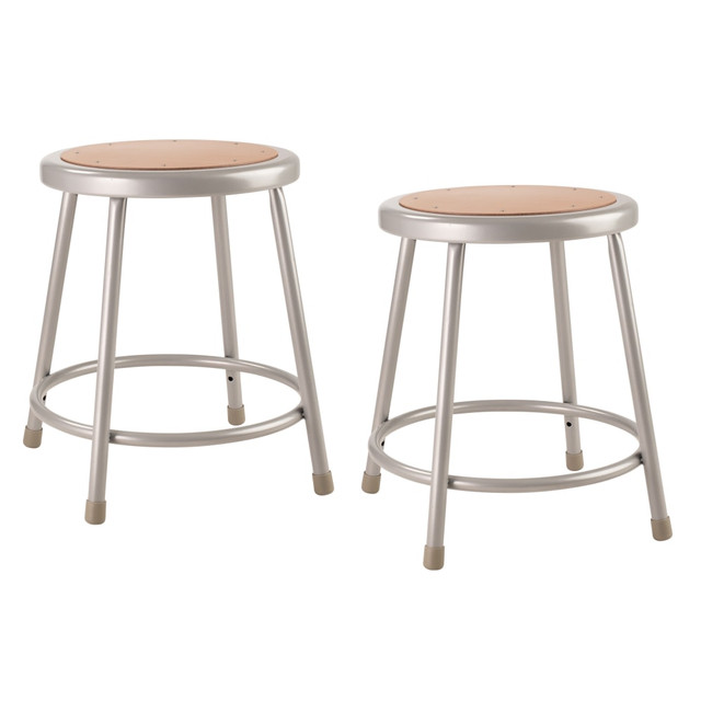 OKLAHOMA SOUND CORPORATION 6218/2 National Public Seating Hardboard Science Stools, 18inH, Brown/Gray, Pack Of 2 Stools OKLAHOMA SOUND CORPORATION 6218/2 National Public Seating Hardboard Science Stools, 18inH, Brown/Gray, Pack Of 2 Stools