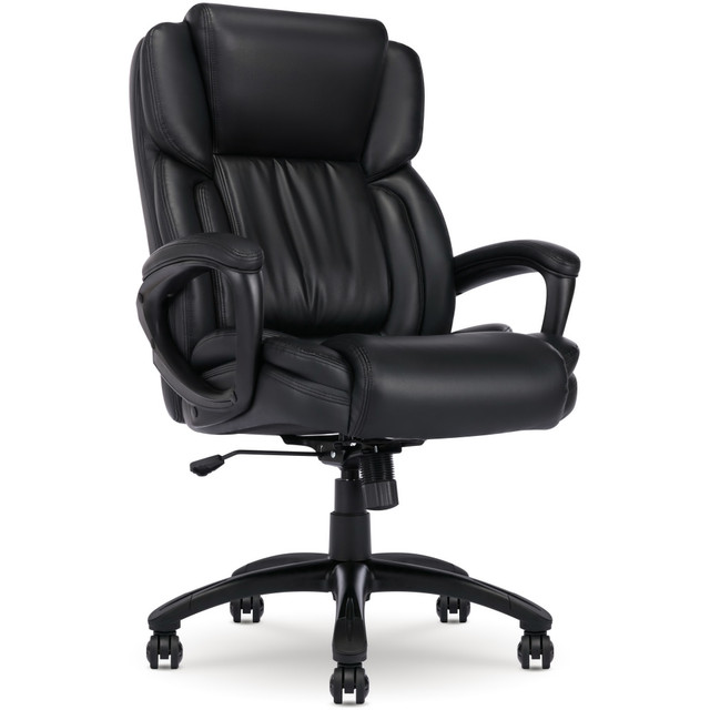 TRUE INNOVATIONS 43520E Serta Garret Ergonomic Bonded Leather High-Back Executive Chair, Space Black TRUE INNOVATIONS 43520E Serta Garret Ergonomic Bonded Leather High-Back Executive Chair, Space Black