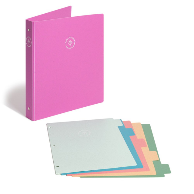 UBRANDS, LLC 6606U01-12 U Brands U-Eco 3 Ring Poly Binder + 5 Tab Divider Set, Orchid, 1in, Round UBRANDS, LLC 6606U01-12 U Brands U-Eco 3 Ring Poly Binder + 5 Tab Divider Set, Orchid, 1in, Round