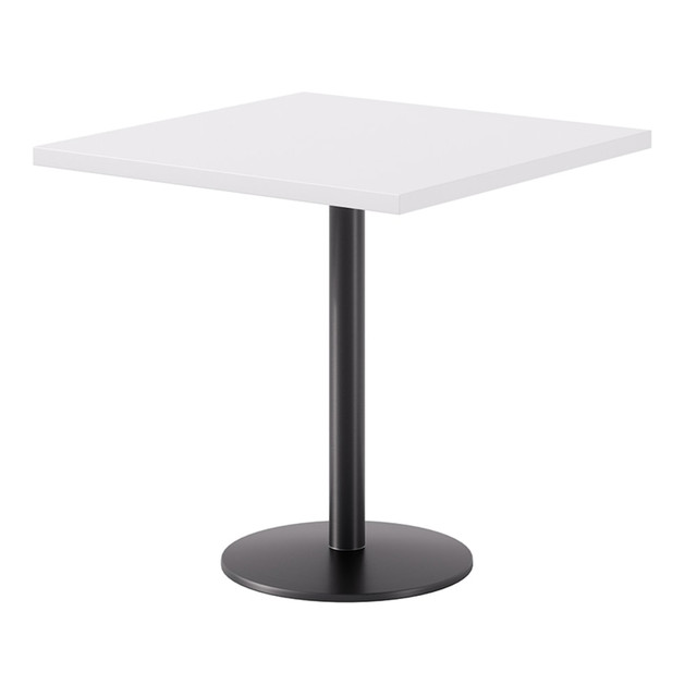 KENTUCKIANA FOAM INC 840031943170 KFI Studios Proof Cafe Square Pedestal Table, 29inH x 30inW x 30inD, Designer White/Black KENTUCKIANA FOAM INC 840031943170 KFI Studios Proof Cafe Square Pedestal Table, 29inH x 30inW x 30inD, Designer White/Black