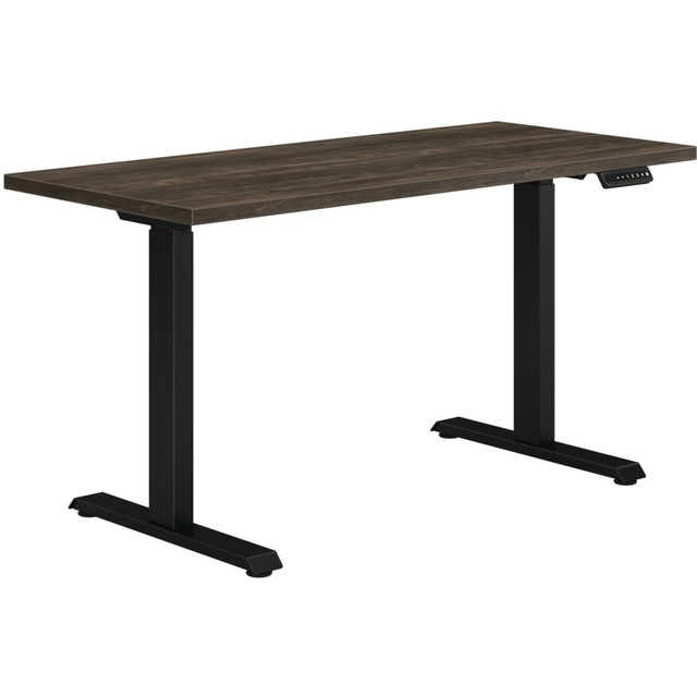 HON HONHABBLKFW2454 Coze Worksurface With Coordinate Height-Adjustable Base, 54inW, Florence Walnut/Black HON HONHABBLKFW2454 Coze Worksurface With Coordinate Height-Adjustable Base, 54inW, Florence Walnut/Black