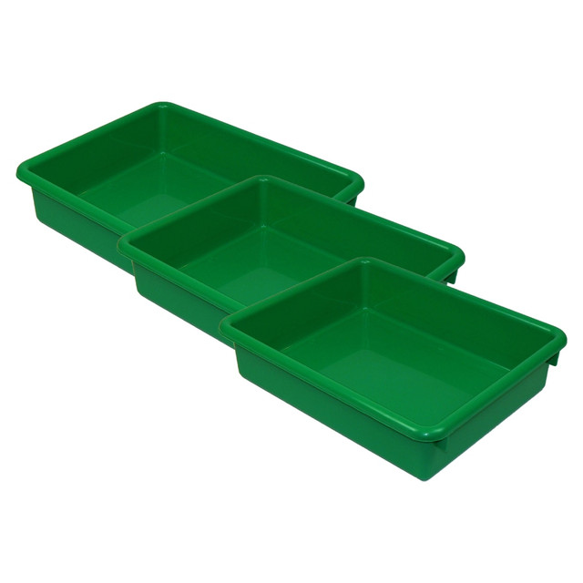 EDUCATORS RESOURCE ROM15105-3 Romanoff Products Stowaway Letter Trays, 3inH x 10-1/2inW x 13inD, Green, Pack Of 3 Trays EDUCATORS RESOURCE ROM15105-3 Romanoff Products Stowaway Letter Trays, 3inH x 10-1/2inW x 13inD, Green, Pack Of 3 Trays
