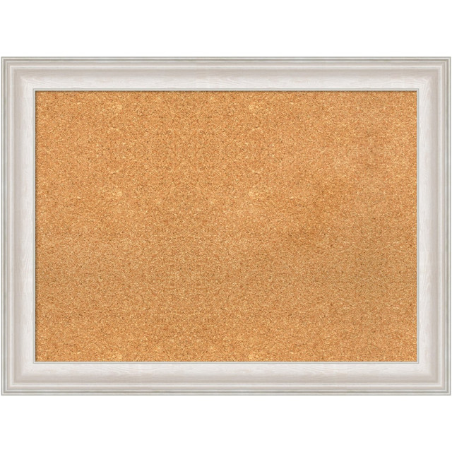 UNIEK INC. A42705383551 Amanti Art Cork Bulletin Board, 32in x 24in, Natural, Trio White Wash Silver Polystyrene Frame UNIEK INC. A42705383551 Amanti Art Cork Bulletin Board, 32in x 24in, Natural, Trio White Wash Silver Polystyrene Frame