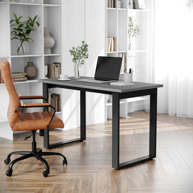 FLASH FURNITURE MTM4824LTGRYUBF Redmond Commercial 48x24 Conference Table with 1in Thick Double Sided Laminate Table Top with PVC Edging and Heavy Duty U-Frame Steel Base, Gray Oak FLASH FURNITURE MTM4824LTGRYUBF Redmond Commercial 48x24 Conference Table with 1in Thick Double Sided Laminate Table Top with PVC Edging and Heavy Duty U-Frame Steel Base, Gray Oak