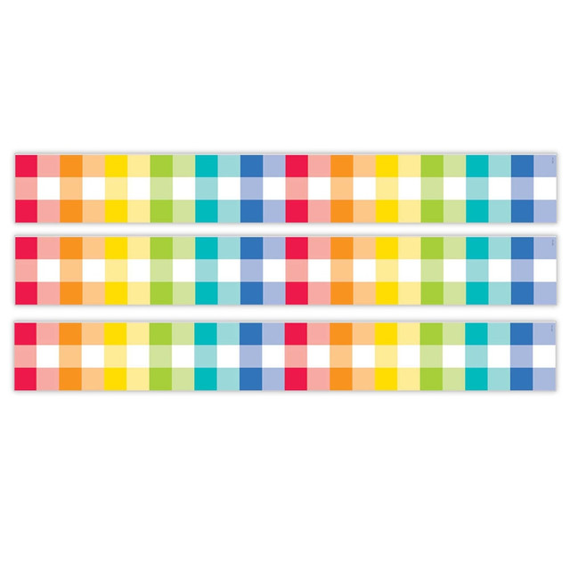 EDUCATORS RESOURCE CTP10875-3 Creative Teaching Press EZ Borders, Rainbow Buffalo Check, 24 Borders Per Pack, Set Of 3 Packs EDUCATORS RESOURCE CTP10875-3 Creative Teaching Press EZ Borders, Rainbow Buffalo Check, 24 Borders Per Pack, Set Of 3 Packs