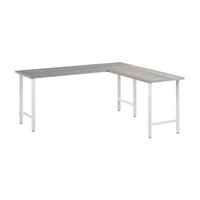BUSH INDUSTRIES INC. HUS002PG Bush Business Furniture Hustle 72inW L-Shaped Computer Desk With Metal Legs, Platinum Gray, Standard Delivery BUSH INDUSTRIES INC. HUS002PG Bush Business Furniture Hustle 72inW L-Shaped Computer Desk With Metal Legs, Platinum Gray, Standard Delivery