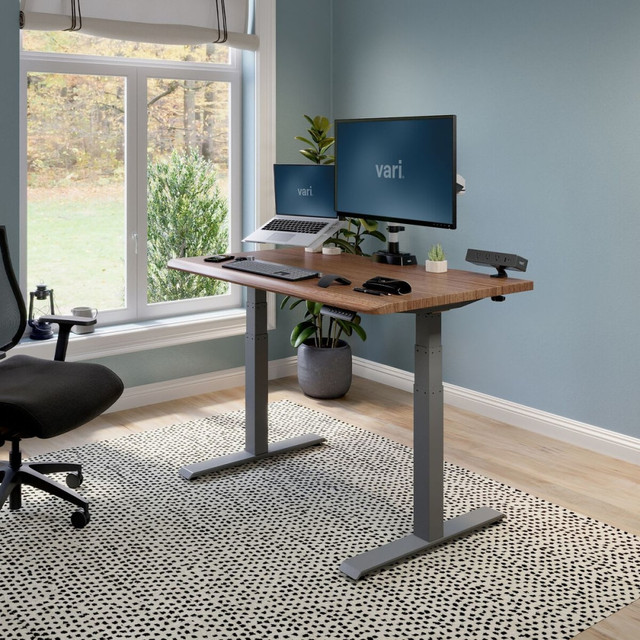 VARIDESK LLC 402259 VARI Electric Standing Desk With ComfortEdge, 48inW, Walnut VARIDESK LLC 402259 VARI Electric Standing Desk With ComfortEdge, 48inW, Walnut