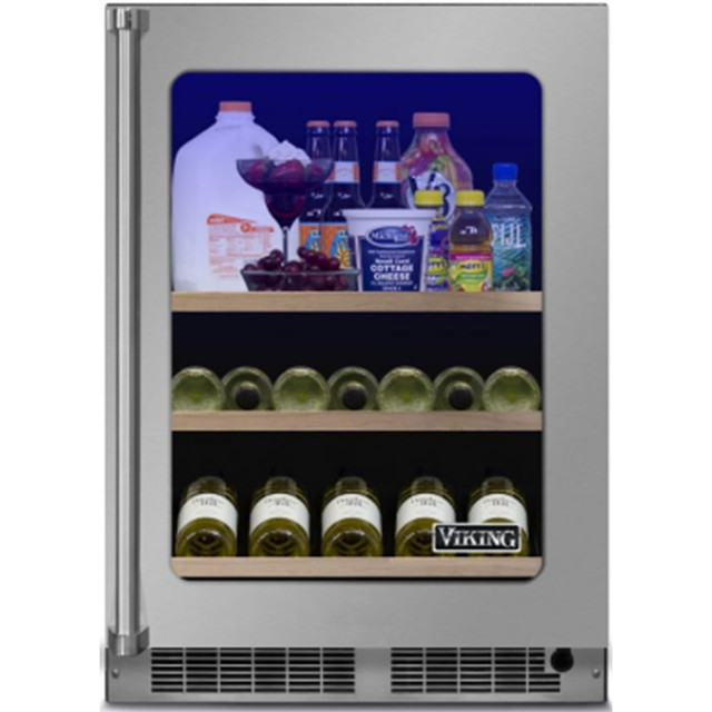 VIKING RANGE, LLC VBUI5241G Viking Range 5.5 Cu. Ft. Beverage Center Refrigerator, Silver