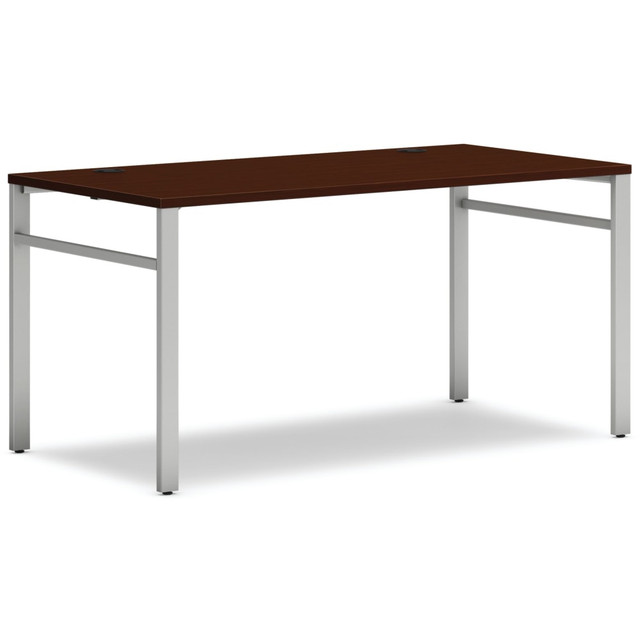 HON HONMOD027  Mod Table Desk With U-Legs, 29inH x 60inW x 30inD, Silver/Traditional Mahogany