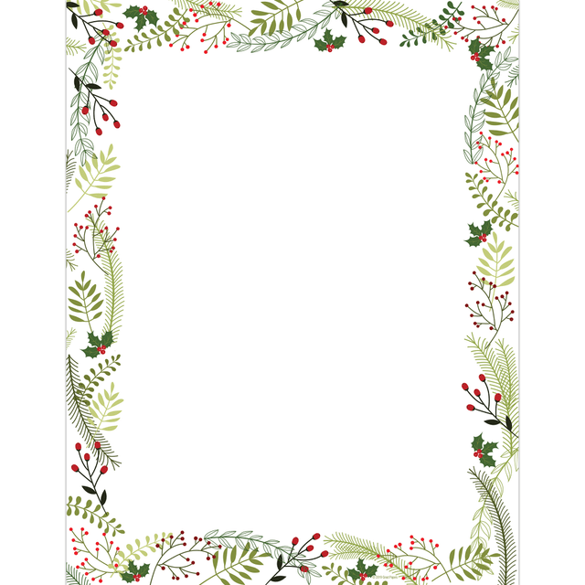 MASTERPIECE STUDIOS 2019108 Great Papers! Holiday-Themed Letterhead Paper Stationery, 8-1/2in x 11in, Merry Twigs And Holly, Pack Of 80 Sheets MASTERPIECE STUDIOS 2019108 Great Papers! Holiday-Themed Letterhead Paper Stationery, 8-1/2in x 11in, Merry Twigs And Holly, Pack Of 80 Sheets