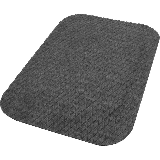 M+A MATTING 44120312100  Anti Fatigue Hog Heaven Indoor Fashion Mat, 3' x 12', Gray