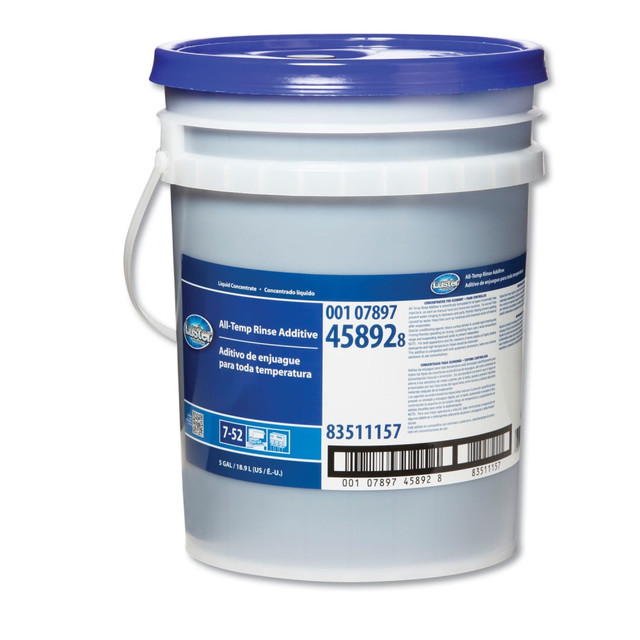INTERCON CHEMICAL COMPANY 45892 Luster Professional All-Temp Rinse Additive, Pleasant Scent, Clear, 5 Gallon Pail