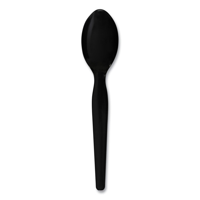 LAGASSE, INC. BWKSPOONHWBLA Boardwalk Heavyweight Polystyrene Cutlery, Teaspoon, 6-3/16inL, Black, Carton Of 1,000 Spoons LAGASSE, INC. BWKSPOONHWBLA Boardwalk Heavyweight Polystyrene Cutlery, Teaspoon, 6-3/16inL, Black, Carton Of 1,000 Spoons