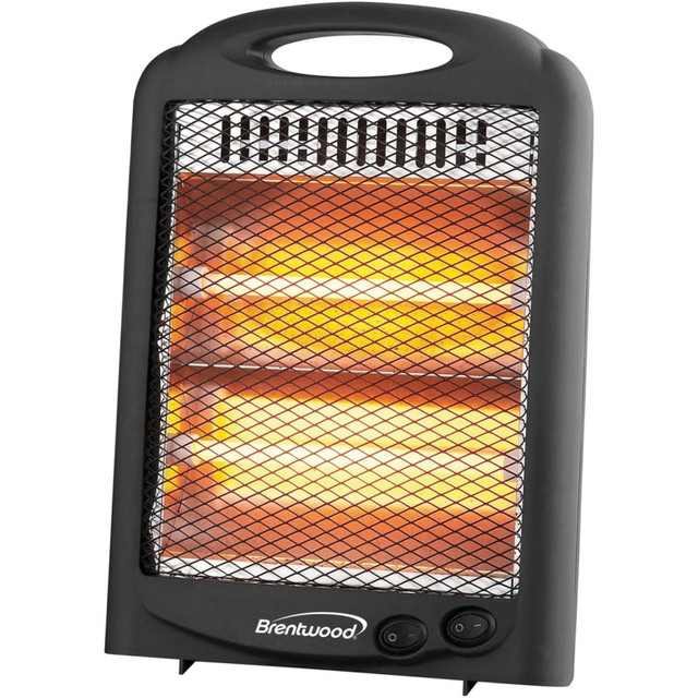 BRENTWOOD APPLIANCES, INC. H-Q600BK Brentwood H-Q600BK 600-Watt Portable Space Heater - Quartz - Electric - 600 W - 2 x Heat Settings - 600 W - Room - Portable - White