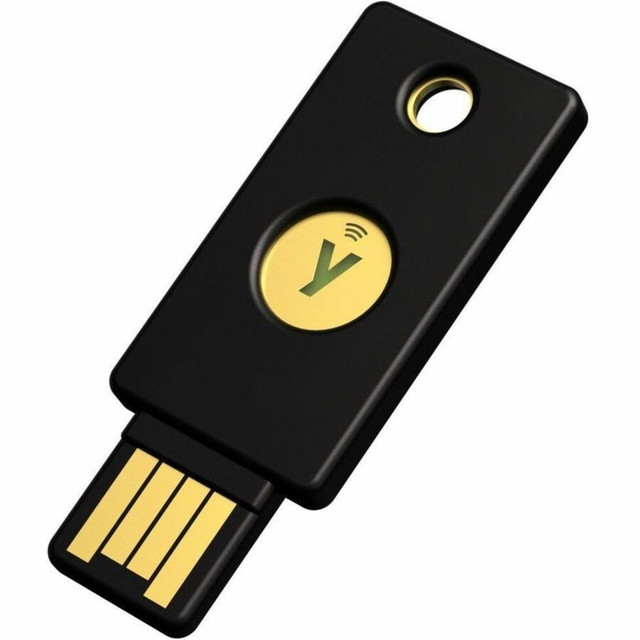 YUBICO, INC 8880001080 Yubico - Security Key NFC - Black - Two-Factor authentication (2FA) Security Key, Connect via USB-A or NFC, FIDO U2F/FIDO2 Certified YUBICO, INC 8880001080 Yubico - Security Key NFC - Black - Two-Factor authentication (2FA) Security Key, Connect via USB-A or NFC, FIDO U2F/FIDO2 Certified