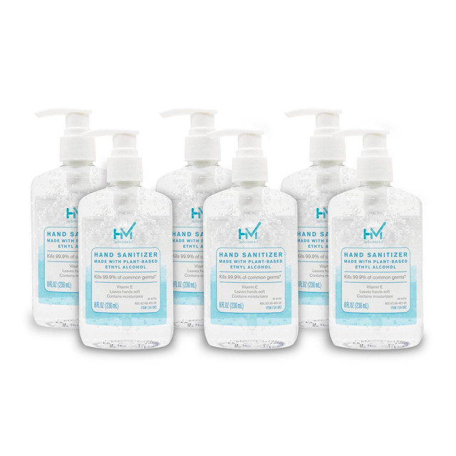 OFFICE DEPOT 20-22318 Highmark Original Hand Sanitizer, Fresh Scent, 8 Oz, Clear, Case Of 6 Bottles