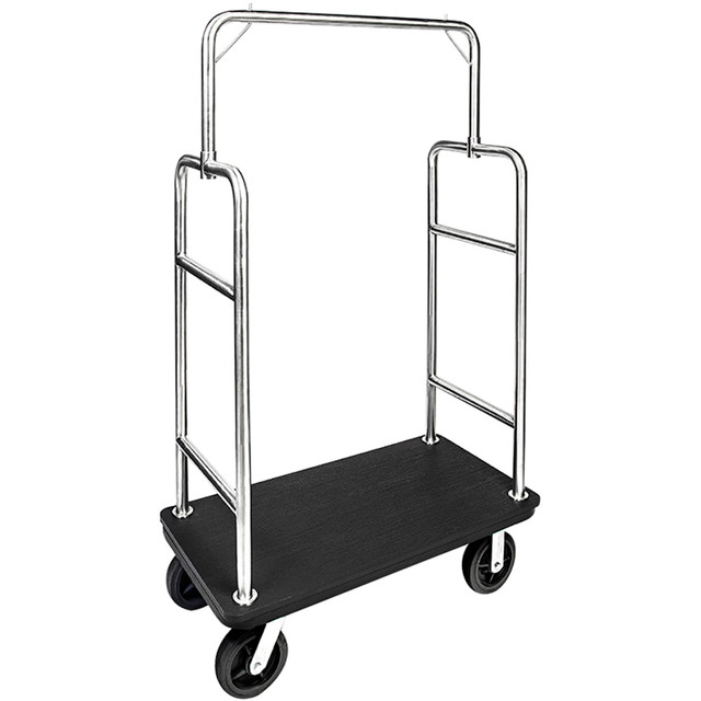 CENTRAL SPECIALTIES CO. 2599PLS-010 CSL Gold Coast Luggage Cart, 72inH x 44inW x 24inD, Black