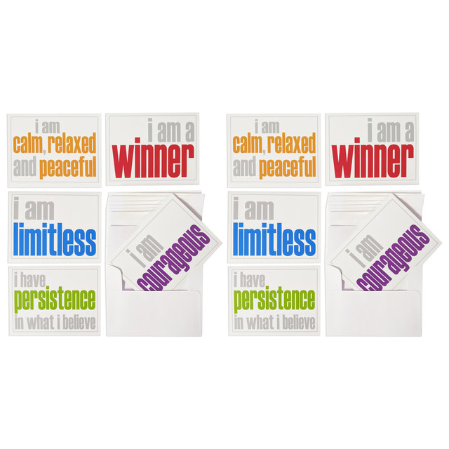 EDUCATORS RESOURCE ISM52354NC-2 Inspired Minds Note Cards With Envelope, Hopefulness Booster Set, 5-1/2in x 4-1/4in, 10 Per Pack, Set Of 2 Packs
