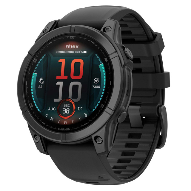 GARMIN INTERNATIONAL, INC. 010-03025-03 Garmin fenix E AMOLED Multisport GPS Watch With Silicone Band And 47mm Lens, Slate Gray/Silver/Black GARMIN INTERNATIONAL, INC. 010-03025-03 Garmin fenix E AMOLED Multisport GPS Watch With Silicone Band And 47mm Lens, Slate Gray/Silver/Black