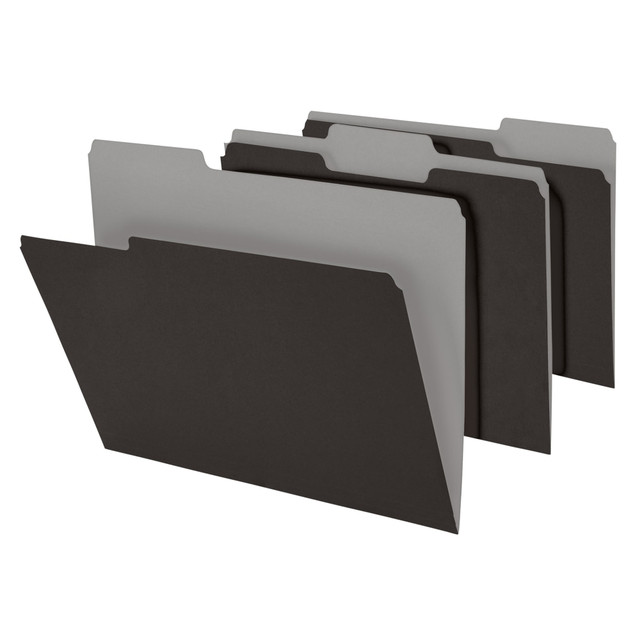 OFFICE DEPOT ODCM00007 Brand File Folders, 1/3 Cut, Letter Size, Black, Box Of 100 Folders OFFICE DEPOT ODCM00007 Brand File Folders, 1/3 Cut, Letter Size, Black, Box Of 100 Folders