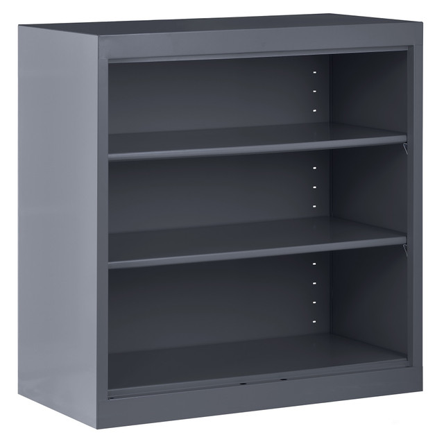 EDSAL SANDUSKY CORP BA20361836-02 Sandusky 3-Shelf Welded Steel Bookcase, 36inH x 36inW x 18inD, Charcoal
