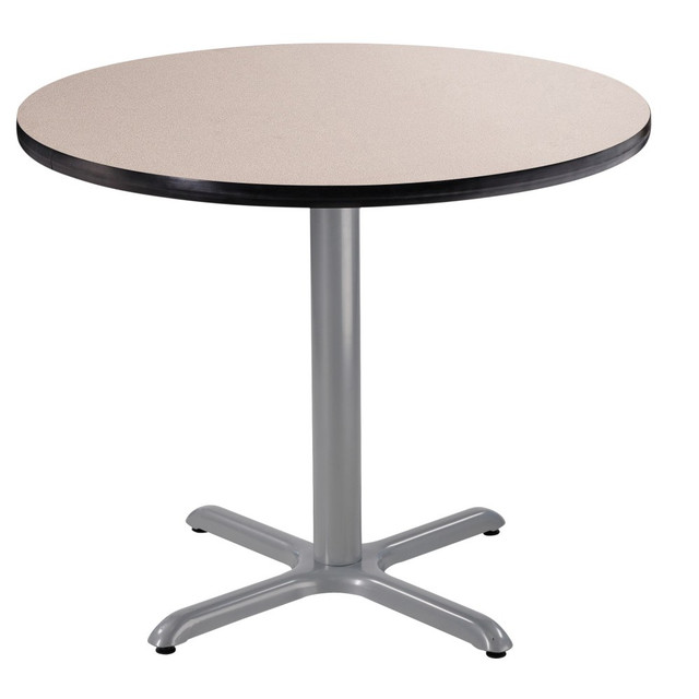 OKLAHOMA SOUND CORPORATION CTG13636XDPBTMGY National Public Seating Round Cafe Table, X-Base, 30inH x 36inW x 36inD, Gray Nebula/Gray OKLAHOMA SOUND CORPORATION CTG13636XDPBTMGY National Public Seating Round Cafe Table, X-Base, 30inH x 36inW x 36inD, Gray Nebula/Gray