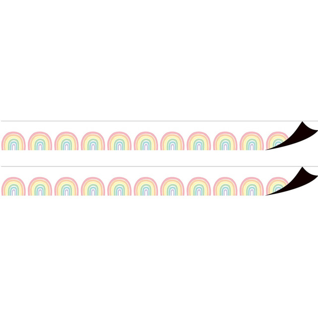 EDUCATORS RESOURCE TCR77574-2 Teacher Created Resources Magnetic Borders, 24in x 1-1/2in, Pastel Pop Rainbows, 12 Borders Per Pack, Set Of 2 Packs EDUCATORS RESOURCE TCR77574-2 Teacher Created Resources Magnetic Borders, 24in x 1-1/2in, Pastel Pop Rainbows, 12 Borders Per Pack, Set Of 2 Packs