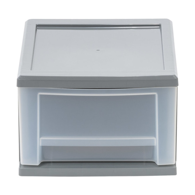 IRIS USA, INC. 500223 Iris Stackable Storage Bin With Drawer, 5-13/16inH x 8-3/4inW x 12-3/4inD, Gray IRIS USA, INC. 500223 Iris Stackable Storage Bin With Drawer, 5-13/16inH x 8-3/4inW x 12-3/4inD, Gray