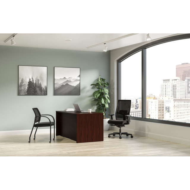 HON HONMOD178  Mod 60inW Double-Pedestal Computer Desk, Traditional Mahogany