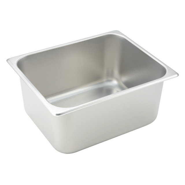 WINCO SPH6  Stainless Steel Straight-Sided Steam Pan, 6in, Silver