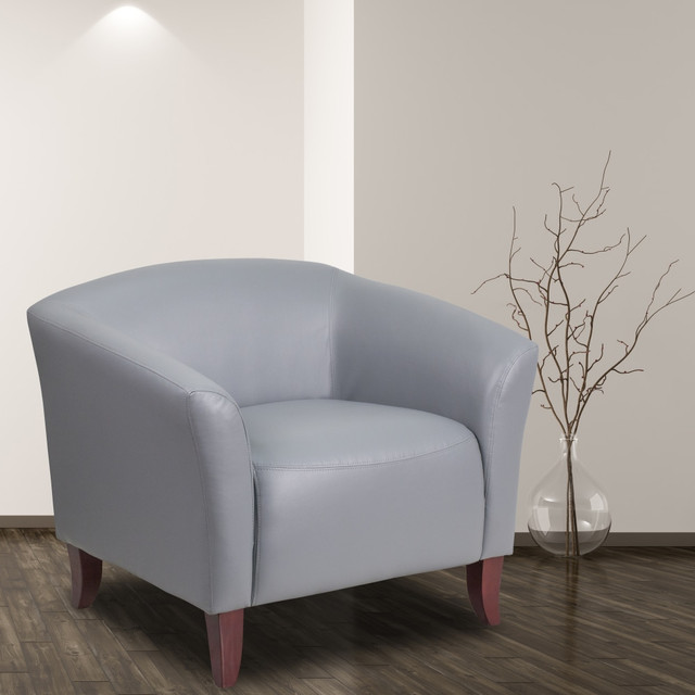 FLASH FURNITURE 1111GY HERCULES Imperial Series Reception Accent Chair, Gray FLASH FURNITURE 1111GY HERCULES Imperial Series Reception Accent Chair, Gray