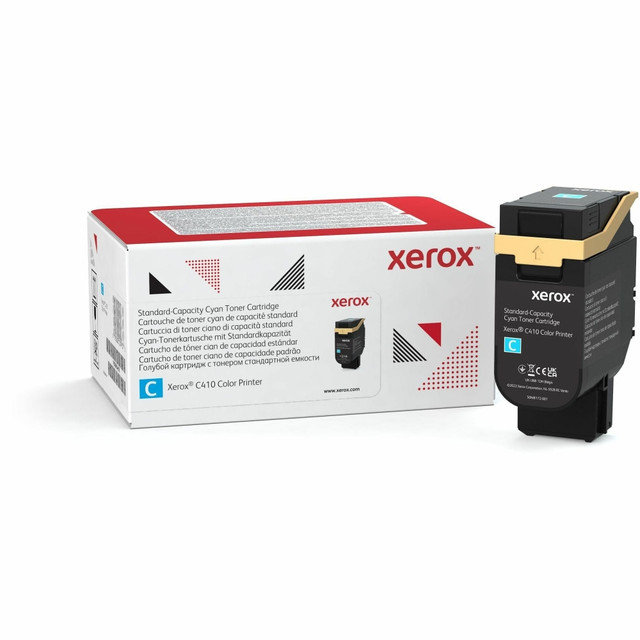 XEROX CORPORATION 006R04678 Xerox Genuine Xerox C410 Color Printer, VersaLink C415 Color Multifunction Printer Cyan Standard capacity Toner Cartridge (2000 Pages) - 006R04678 - 2000 Pages