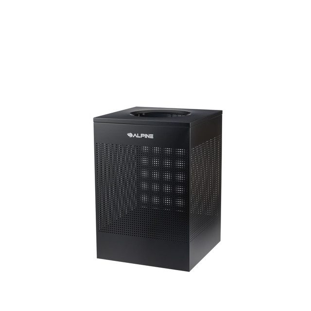 ADIR CORP. ALP438-40-BLK Alpine Industries Steel, Indoor Trash Can, 40 Gallons (151 liters), Black (438-40-BLK)