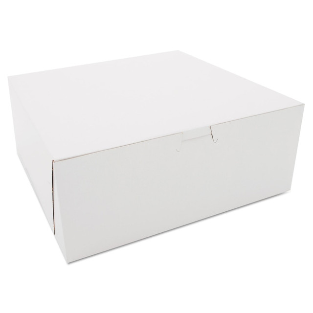 SOUTHERN CHAMPION TRAY L.P. SCH 0973 SCT 1-Piece Non-Window Bakery Boxes, 4inH x 10inW x 10inD, White, Carton Of 100 Boxes SOUTHERN CHAMPION TRAY L.P. SCH 0973 SCT 1-Piece Non-Window Bakery Boxes, 4inH x 10inW x 10inD, White, Carton Of 100 Boxes