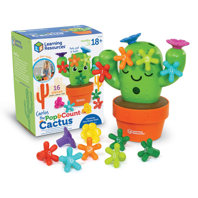 LEARNING RESOURCES, INC. LER9125 Learning Resources Carlos The Pop & Count Cactus, Multicolor, Pre-K