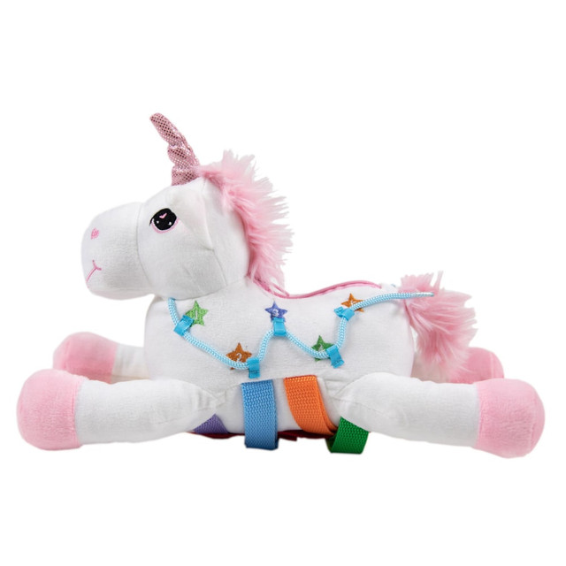 Help children improve their fine motor skills and hand eye coordination with the Bouncyband Busy Bee Sensory Activity Toy. This polyester plus toy engages kids in tactile exploration and helps reduce anxiousness.  Soft and plush polyester toy facilitates hands-on learning and helps improve focus.  Reduces anxiousness by keeping fingers busy and releasing pent up energy.  Silently enables fidgeting motion without disturbing others.  Compact size offers portability.