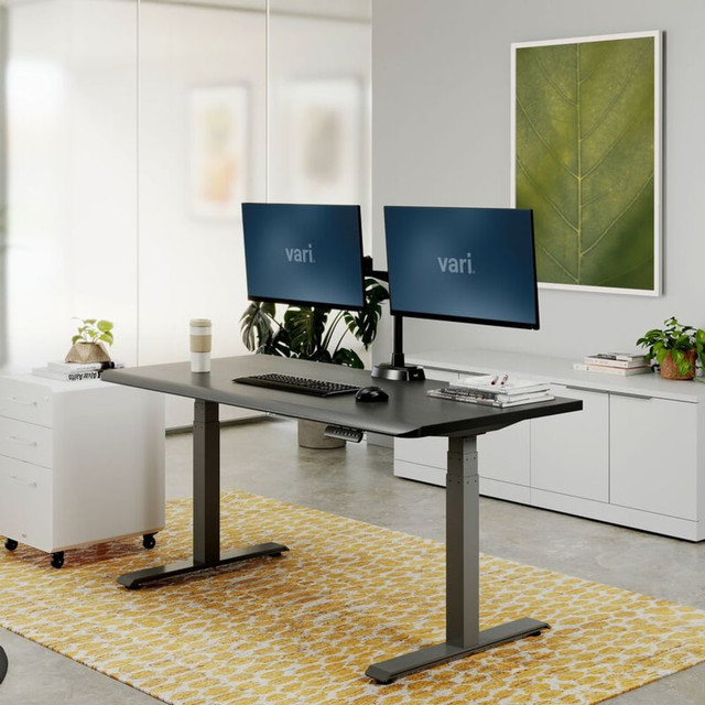 VARIDESK LLC 402277 VARI Electric Standing Desk With ComfortEdge, 60inW, Black VARIDESK LLC 402277 VARI Electric Standing Desk With ComfortEdge, 60inW, Black