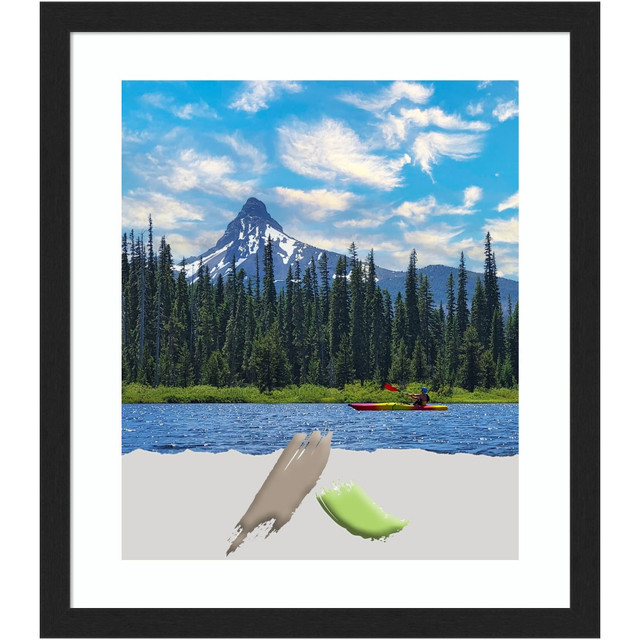 UNIEK INC. A42708301185 Amanti Art Grace Narrow Picture Frame, 22in x 26in, Opening Size 20in x 24in (Matted To 16in x 20in), Brushed Metallic Black UNIEK INC. A42708301185 Amanti Art Grace Narrow Picture Frame, 22in x 26in, Opening Size 20in x 24in (Matted To 16in x 20in), Brushed Metallic Black