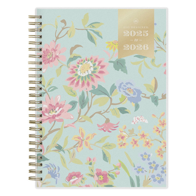 BLUE SKY THE COLOR OF IMAGINATION LLC 137884-A26 2025-2026 Day Designer Weekly/Monthly Academic Planner, 5-7/8in x 8-5/8in, Climbing Floral Mint Frosted, July 2025 To June 2026, 137884 BLUE SKY THE COLOR OF IMAGINATION LLC 137884-A26 2025-2026 Day Designer Weekly/Monthly Academic Planner, 5-7/8in x 8-5/8in, Climbing Floral Mint Frosted, July 2025 To June 2026, 137884