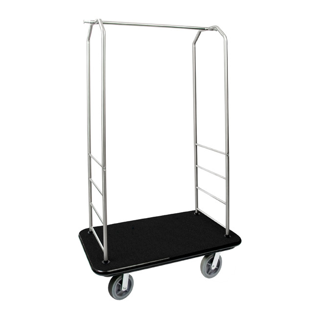 CENTRAL SPECIALTIES CO. 2000BK-050-BLK CSL Easy-Mover Luggage Cart, 72-1/2inH x 43inW x 23inD, Black CENTRAL SPECIALTIES CO. 2000BK-050-BLK CSL Easy-Mover Luggage Cart, 72-1/2inH x 43inW x 23inD, Black