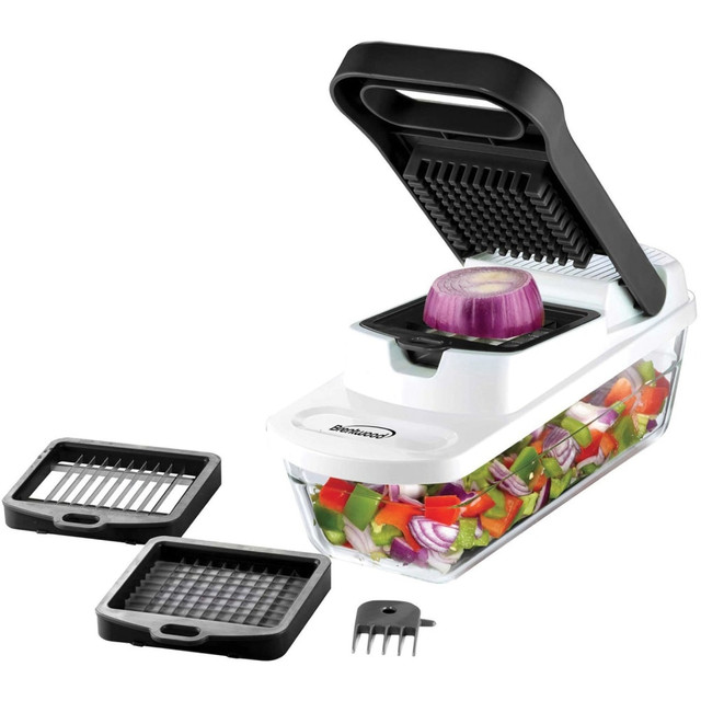BRENTWOOD APPLIANCES, INC. KA-5023BK Brentwood Pro Food Chopper and Vegetable Dicer With 6.3-Cup Storage Container and Stainless Steel Blades, Black/White BRENTWOOD APPLIANCES, INC. KA-5023BK Brentwood Pro Food Chopper and Vegetable Dicer With 6.3-Cup Storage Container and Stainless Steel Blades, Black/White