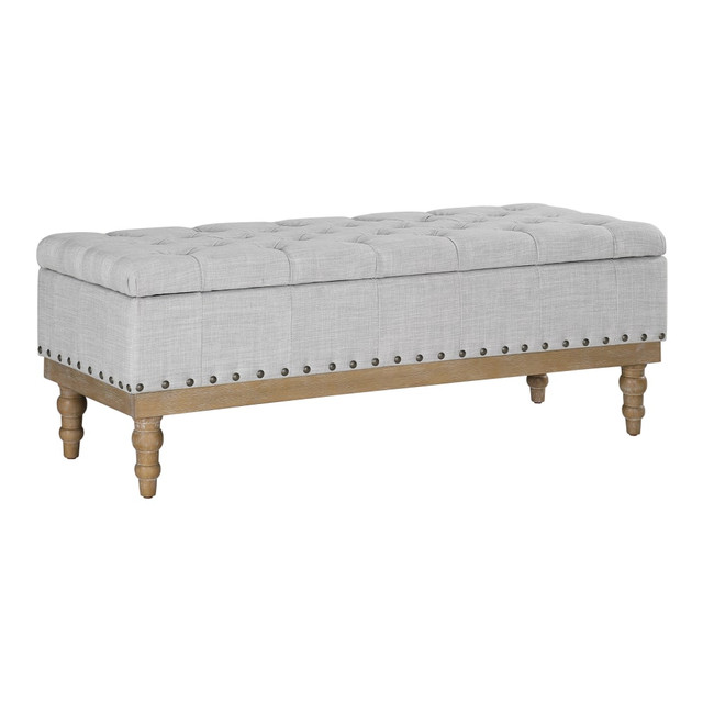 OFFICE STAR PRODUCTS LND-M24 Office Star Landis Wood Storage Bench, Dove Gray OFFICE STAR PRODUCTS LND-M24 Office Star Landis Wood Storage Bench, Dove Gray